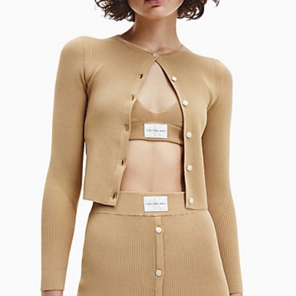 Calvin Klein Ribbed knit cardigan